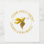 Golden 3-D Kijk naar de Heilige Ghost - Heilige Ge Wijn Etiket (Enkel label)