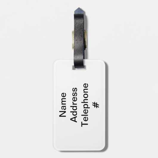 Golden "3-D" Kroon Bagagelabel (Achterkant verticaal)