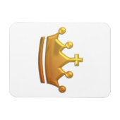 Golden "3-D" Kroon Magneet (Horizontaal)