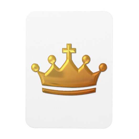 Golden "3-D" Kroon Magneet (Verticaal)