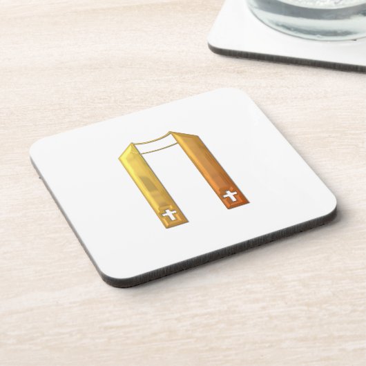 Golden "3-D" Liturgical Stole Bier Onderzetter (Linkerzijde)