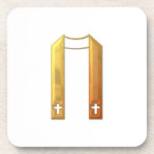 Golden "3-D" Liturgical Stole Bier Onderzetter (Voorkant)