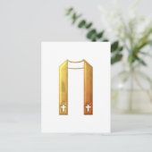 Golden "3-D" Liturgical Stole Briefkaart (Staand voorkant)