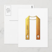 Golden "3-D" Liturgical Stole Briefkaart (Voorkant / Achterkant)