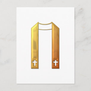 Golden "3-D" Liturgical Stole Briefkaart