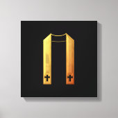 Golden "3-D" Liturgical Stole Canvas Afdruk (Voorkant)
