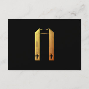 Golden "3-D" Liturgical Stole RSVP Kaartje