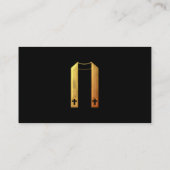 Golden "3-D" Liturgical Stole Visitekaartje (Achterkant)