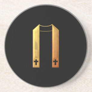 Golden "3-D" Liturgical Stole Zandsteen Onderzetter