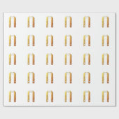 Golden "3-D" Liturgisch stookolie Cadeaupapier (Vlak)