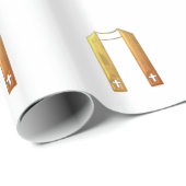 Golden "3-D" Liturgisch stookolie Cadeaupapier (Rol Hoek)