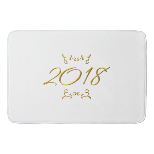 Golden 3-D look 2018 Bath Mat Sjabloon (Voorkant)