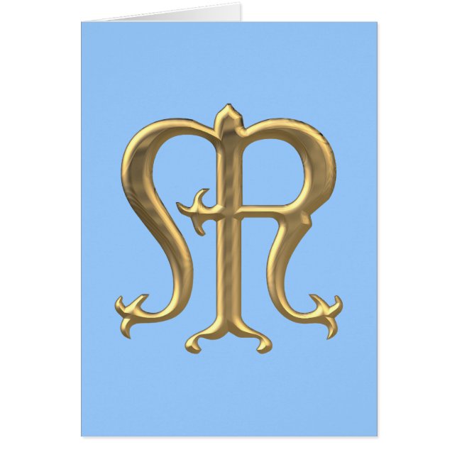 Golden "3-D" Maagd Mary Symbol (Voorkant)