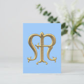 Golden "3-D" Maagd Mary Symbol Briefkaart (Staand voorkant)
