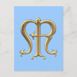 Golden "3-D" Maagd Mary Symbol Briefkaart