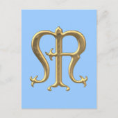 Golden "3-D" Maagd Mary Symbol Briefkaart (Voorkant)