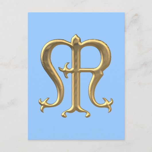 Golden "3-D" Maagd Mary Symbol Briefkaart (Voorkant)