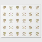 Golden "3-D" Maagd Mary Symbol Wrapping Paper Cadeaupapier (Vlak)