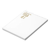 Golden "3-D" Moeder van God (Ma Di)-symbool Notitieblok (Linkerzijde)