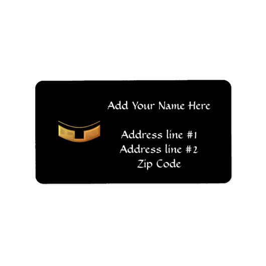 Golden "3-D" Priest/Minster Collar Etiket (Voorkant)