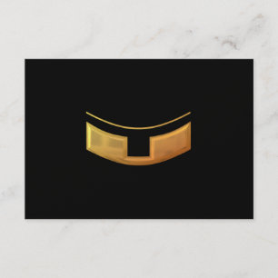 Golden "3-D" Priest/Minster Collar RSVP Kaartje