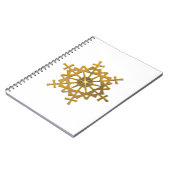 Golden "3-D" Snowflake Notitieboek (Linkerzijde)