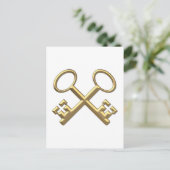 Golden "3-D" St. Peter's Keys Briefkaart (Staand voorkant)