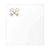 Golden "3-D" St. Peter's Keys Notitieblok (Voorkant)
