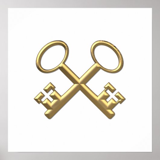 Golden "3-D" St. Peter's Keys Poster (Voorkant)