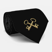 Golden "3-D" St. Peter's Keys Stropdas (Opgerold)