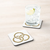 Golden "3-D" Trinity Rings Drankjes Onderzetter (Rechterzijde)