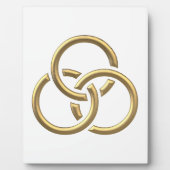 Golden "3-D" Trinity Rings Fotoplaat (Voorkant)