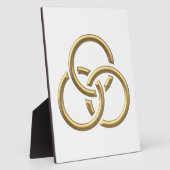 Golden "3-D" Trinity Rings Fotoplaat (Zijkant)