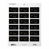 Golden "3-D" Trinity Symbol Etiket (Full Sheet)