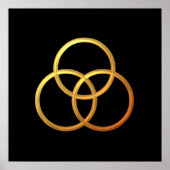 Golden "3-D" Trinity Symbol Poster (Voorkant)