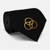 Golden "3-D" Trinity Symbol Stropdas (Opgerold)