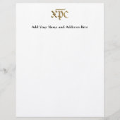 Golden "3-D" XPC Persoonlijk Briefhoofd (Voorkant)