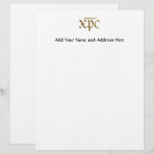 Golden "3-D" XPC Persoonlijk Briefhoofd (Voorkant / Achterkant)