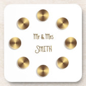 Golden 3D-element Bier Onderzetter (Voorkant)