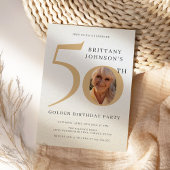 Golden 50 Jubileum Elegant 50ste verjaardag Kaart