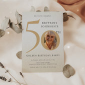 Golden 50 Jubileum Elegant 50ste verjaardag Kaart