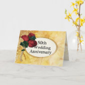 Golden 50 Jubileum Kaart (Gele Bloem)