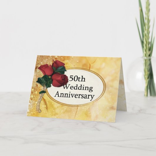 Golden 50 Jubileum Kaart (Voorkant)