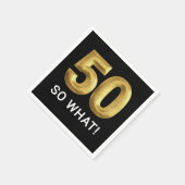 Golden 50 So What Funny Birthday Party Servet (Hoek)