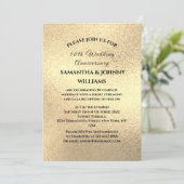 Golden 50e bruiloft Jubileum Foto Goud Kaart (Staand voorkant)