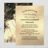 Golden 50e bruiloft Jubileum Foto Goud Kaart (Voorkant / Achterkant)