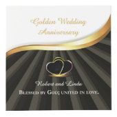 Golden 50e bruiloft religieus Jubileum Kubus (Rechts)