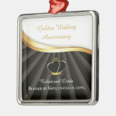 Golden 50e bruiloft religieus Jubileum Metalen Ornament (Links)