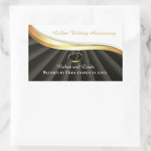 Golden 50e bruiloft religieus Jubileum Rechthoekige Sticker (Tas)