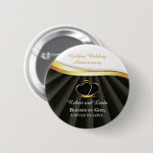 Golden 50e bruiloft religieus Jubileum Ronde Button 5,7 Cm (Voorkant /achterkant)